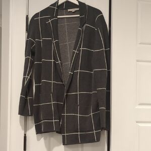 LOFT Charcoal Knit Cardigan